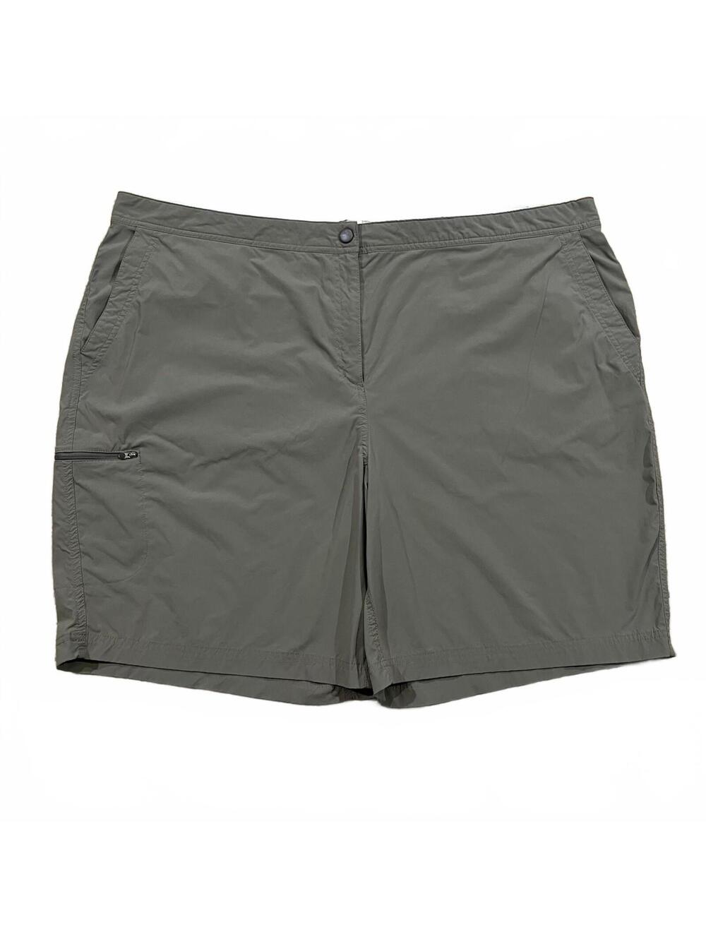 LL Bean Womens Comfort Trail Hiking Shorts Nylon Brown Size 24W